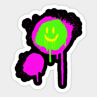 Smiley Face Splash Sticker